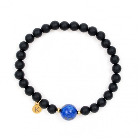 Bracelet with a stone of heart and mind (Lapis lazuli) - 1