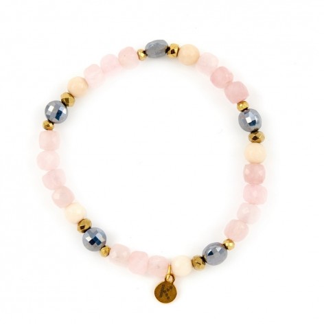 Rose quartz - bracelet made of natural stones - 1