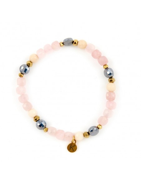 Rose quartz - bracelet made of natural stones - 1