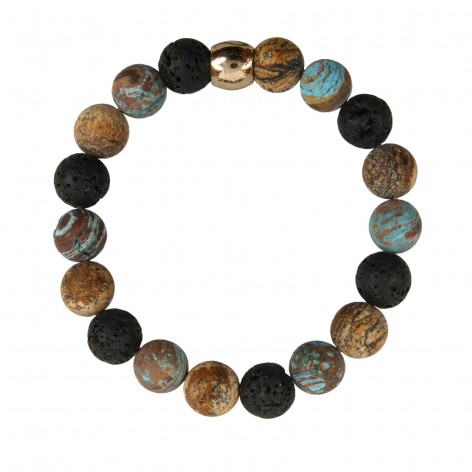 Colors of the earth - Bracelet made of natural stones - 1