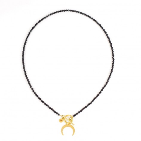 Necklace made of protective Tourmaline with a Moon - 1