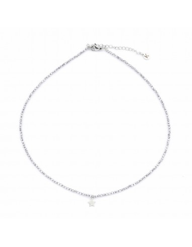 Elegant silver Hematite - necklace made of natural stones - 1