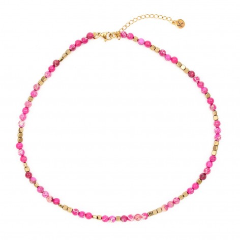 Pink&Gold mix necklace - 1