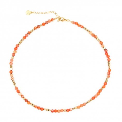 Orange&Gold mix necklace - 1