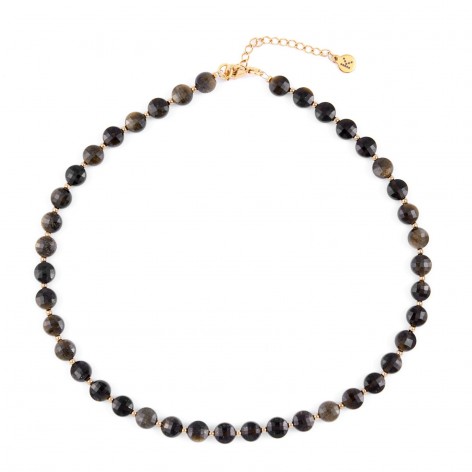 Gold obsidian - necklace made of natural stones - 1