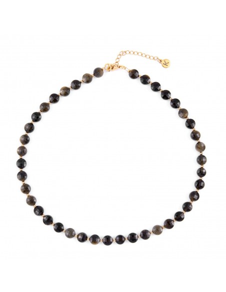 Gold obsidian - necklace made of natural stones - 1