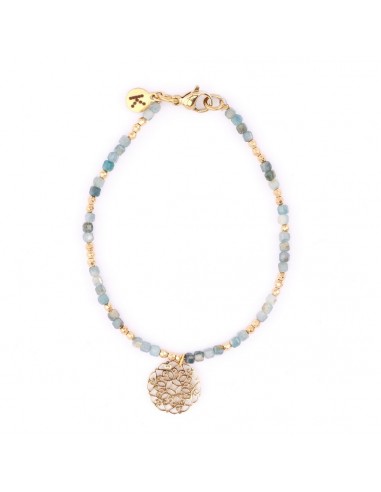 Blue Tourmaline - bracelet made of natural stones - 1