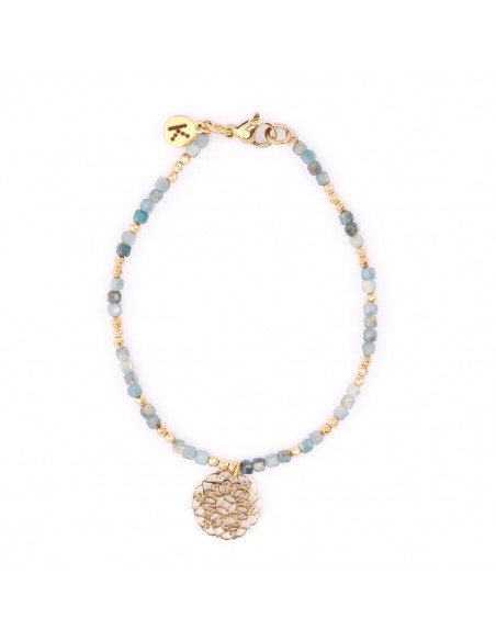 Blue Tourmaline - bracelet made of natural stones - 1