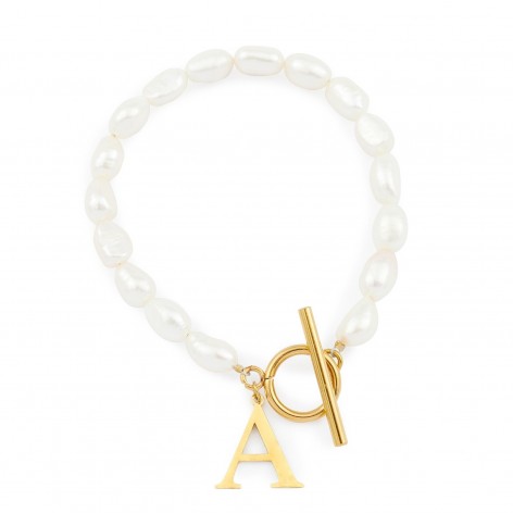 Pearl bracelet with a letter - choose your letter - 1