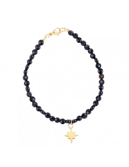 Black onyx - bracelet made of natural stones - 1
