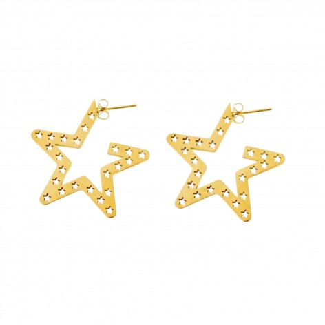 Opernworks stars - stud earrings made of gilded stainless steel - 1
