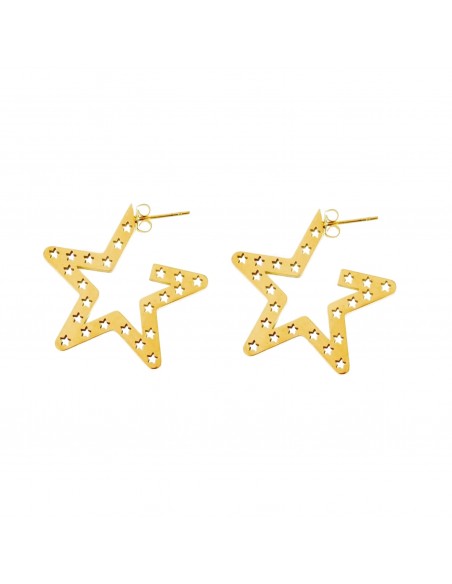 Opernworks stars - stud earrings made of gilded stainless steel - 1