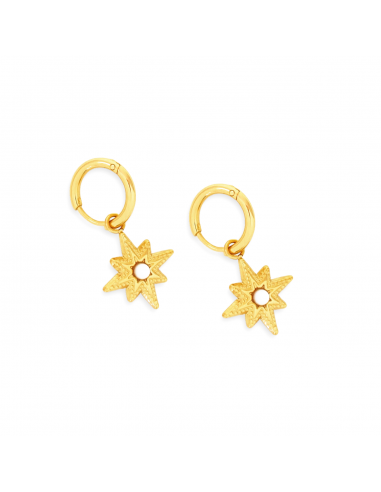 Gilded earrings with spark and light eye - 1