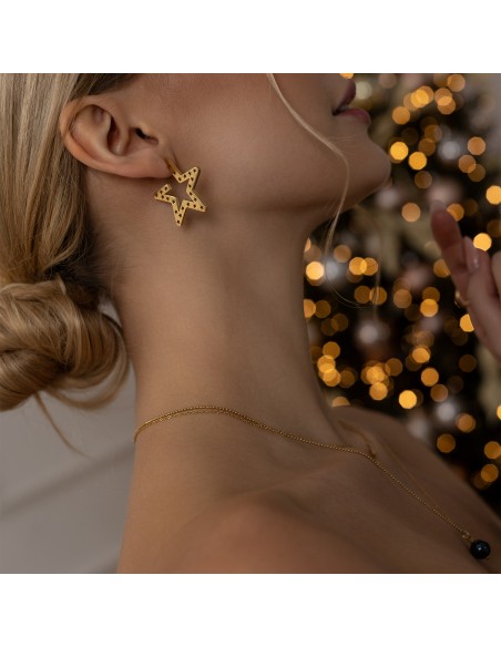 Opernworks stars - stud earrings made of gilded stainless steel - 2