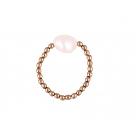 Ring with river pearl (silver version)