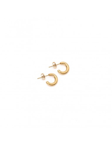 Small circles - stud earrings made of gilded stainless steel
