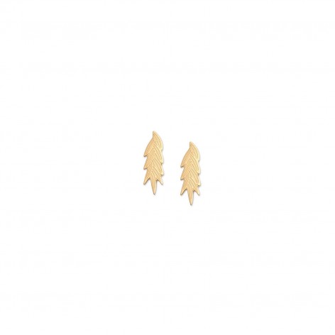 Paradise leaf - stud earrings made of gilded stainless steel