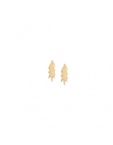 Paradise leaf - stud earrings made of gilded stainless steel