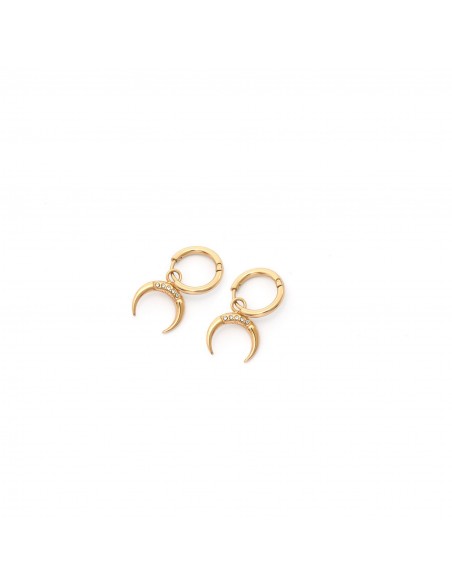 Crescents - earrings made of gilded stainless steel