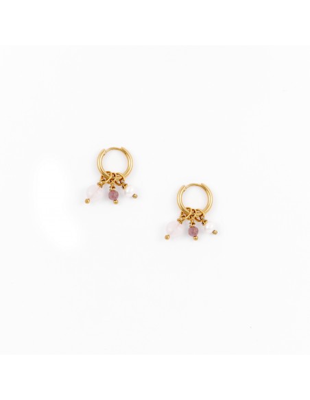 Cutie - hoop earrings made of gilded stainless steel - 1