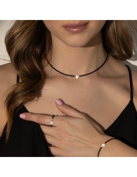 Love choker with spinel and mother of pearl - 1
