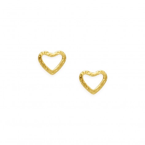 Hearts - stud earrings made of stainless steel - 1