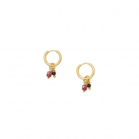 Earrings with passion stones - 1