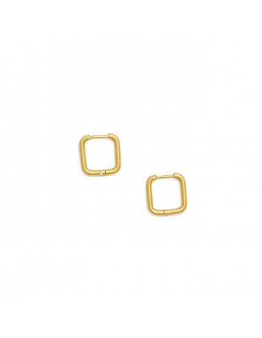 Baby squares - earrings made of gold-plated stainless steel - 1
