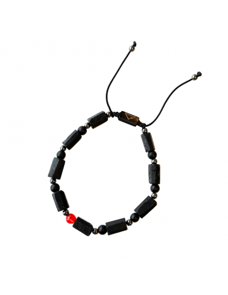 Black lumps of Lava - men's bracelet made of natural stones KULKA MAN - 1