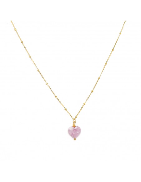 Heart necklace made of Amethyst stone - a stone of regeneration - 1