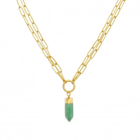 Necklace with crystal - Aventurine - a stone of new possibilities - 1