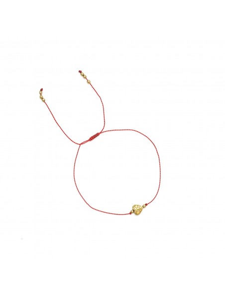 Mini heart for warriors - a bracelet on a silk thread - 2