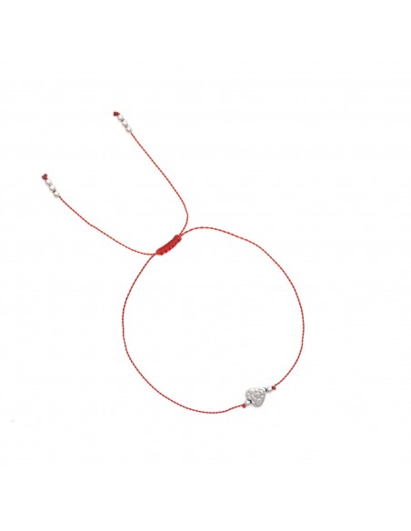 Mini heart for warriors - a bracelet on a silk thread - 3