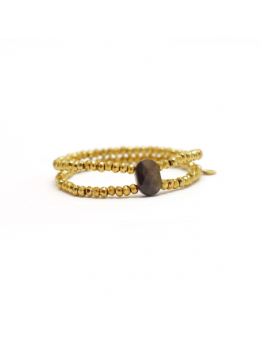 Hematite and Golden Obsidian bracelet (motivation and protection) - 1