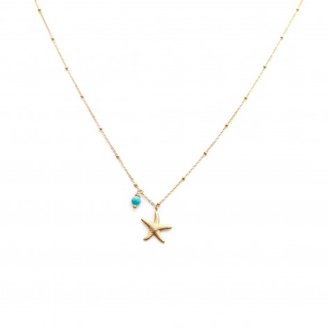 Gold-plated necklace "Starfish" - 1