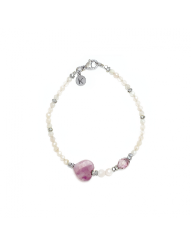 Bracelet with an Amethyst stone heart - 2