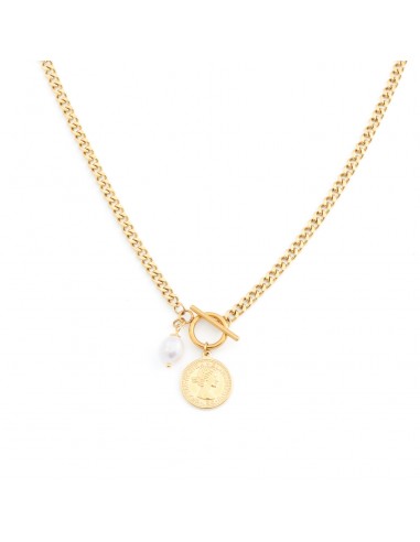 Chain with a pearl and a coin - 1