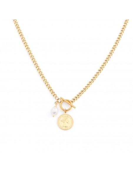 Chain with a pearl and a coin - 1