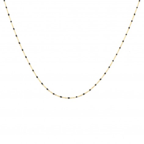 Gold-plated Black Dots necklace - 1
