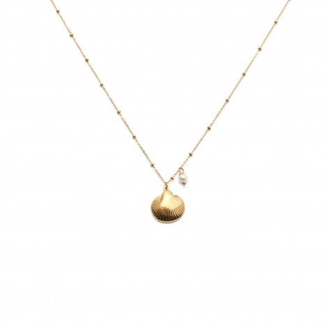 Gold-plated necklace "Shell"