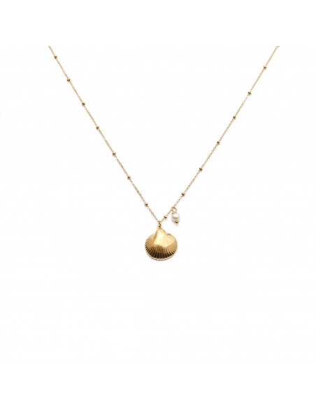 Gold-plated necklace Shell - 1