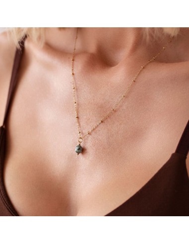 Subtle necklace with african Turquoise barrel - 7