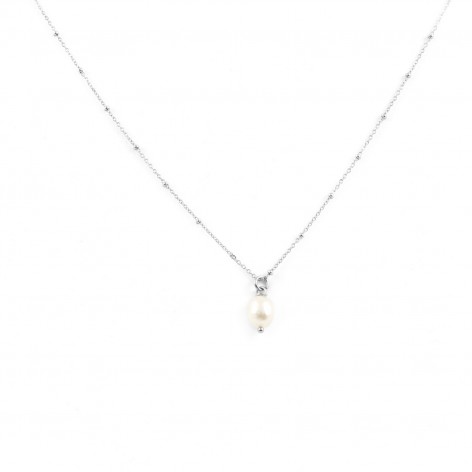 Pearl necklace (silver...
