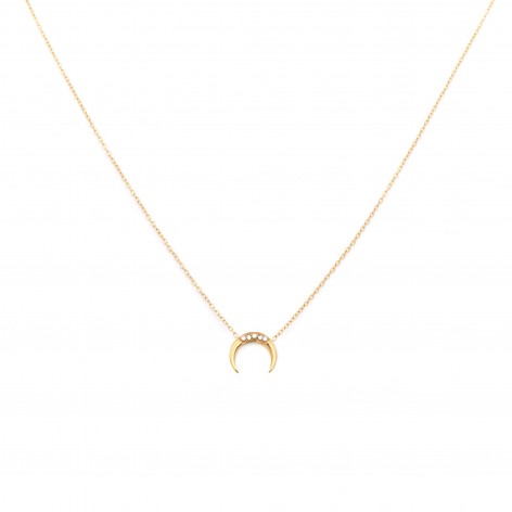 Gold-plated necklace with a...