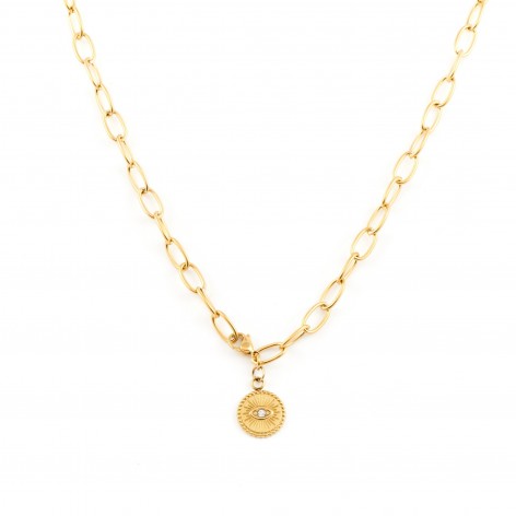 Gold-plated chain with a mysterious eye - 1