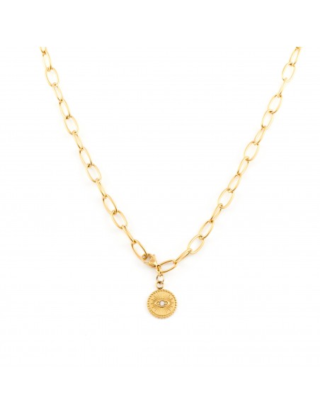 Gold-plated chain with a mysterious eye - 1