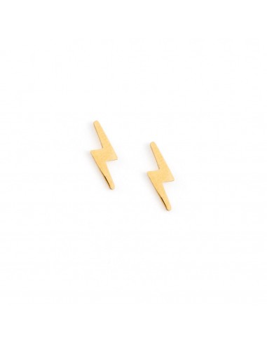 Lightning - stud earrings made of gold-plated stainless steel - 1