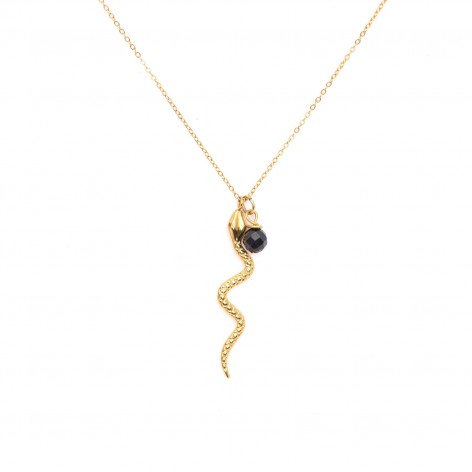 Gold-plated necklace "Snake" - 1