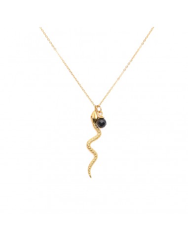 Gold-plated necklace "Snake" - 1