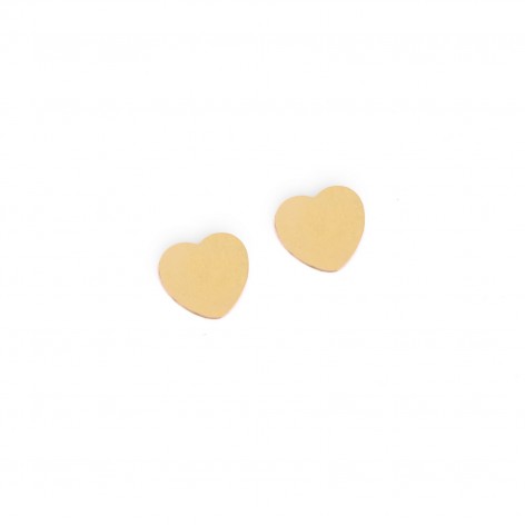 Full of hearts - gold-plated stainless steel stud earrings